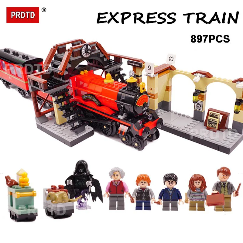 

897Pcs Legoinglys Harry Potter New Harry Magic Potter Hogwarts Express Train 75955 Building Blocks Bricks 39146 Christmas Toys