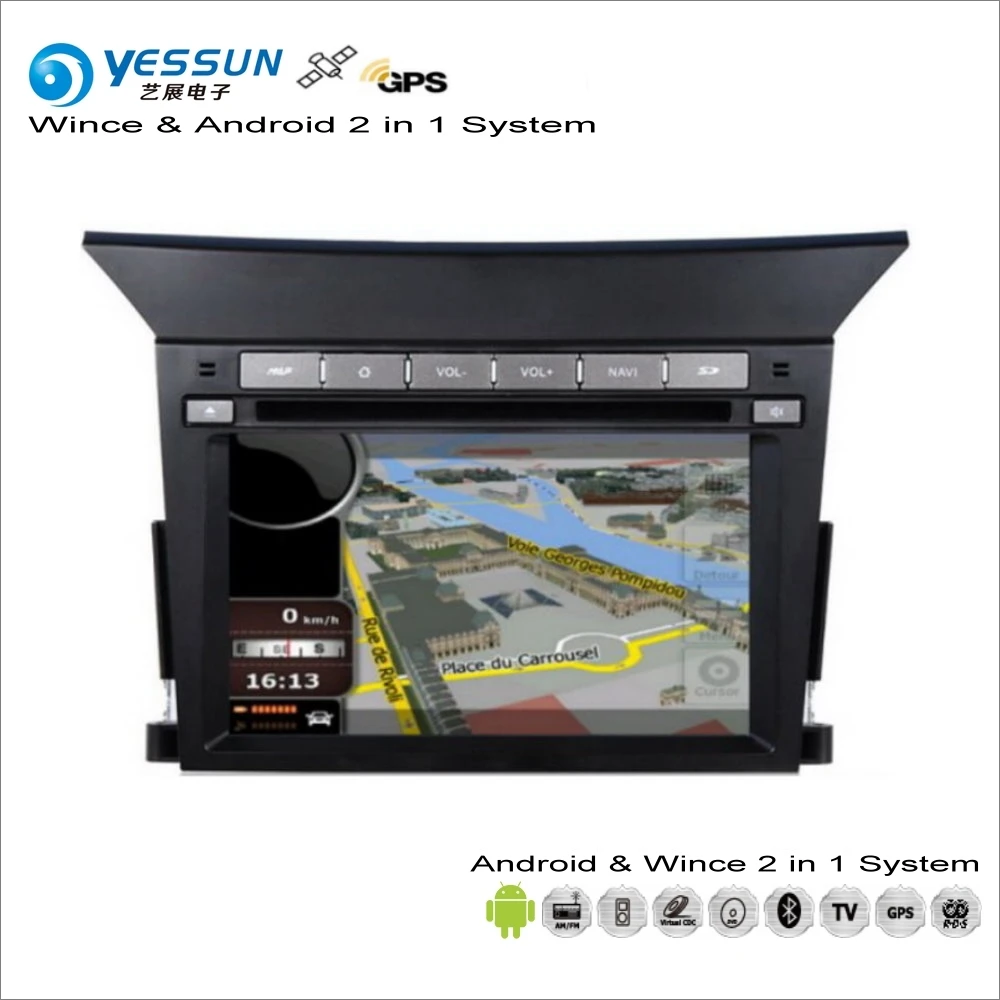 

YESSUN For Honda Pilot 2009~2013 Car Android Navigation Radio CD DVD Navi Map Audio Stereo Video GPS Player Screen 2 in 1 System