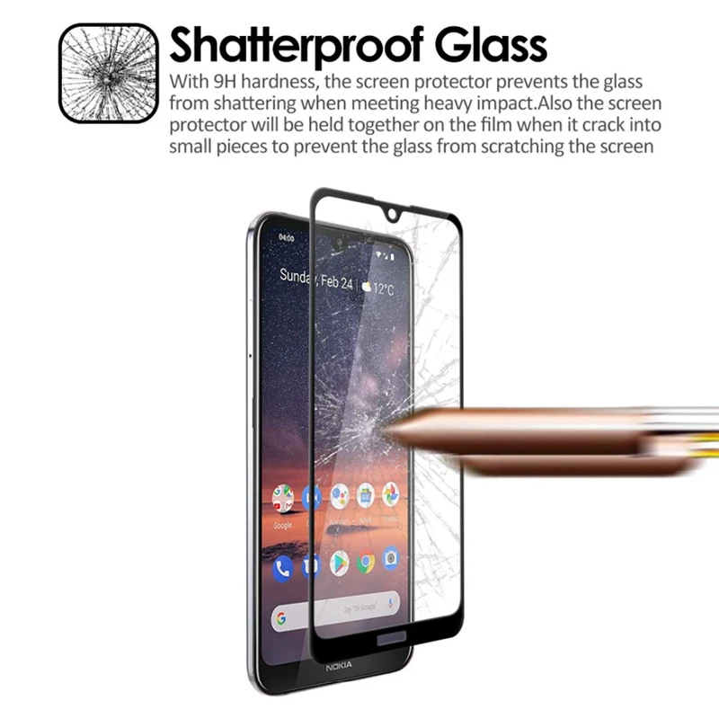 2 шт полное покрытие из закаленного стекла для Nokia 3,2 9H протектор экрана для Nokia 4,2 2,2 6 5,1 7,1 3,1 plus X5 X3 X6 защитное стекло