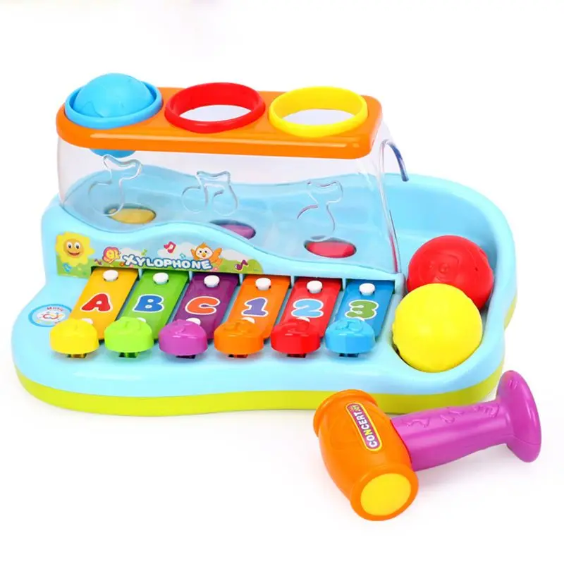 

Mini Colorful Xylophone Kids Percussion Musical Instrument Toddlers Durable Plastic Pounding Early Educational Toy
