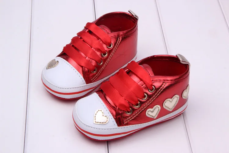 Дизайн 1 пара Открытый девушка Обувь для малышей с блестками Детские тапки, противоскользящие малыш Мягкая обувь, Наивысшее качество для младенцев/малышей обувь - Цвет: Красный