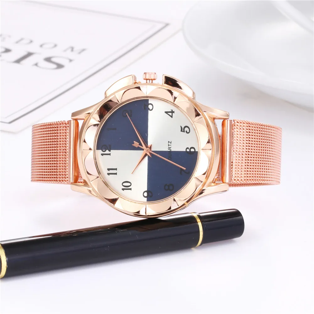 

Relogio Feminino Rose Gold Mesh Stainless Steel Watches Women Top Brand Luxury Casual Clock Ladies Wrist Watch bayan kol saati