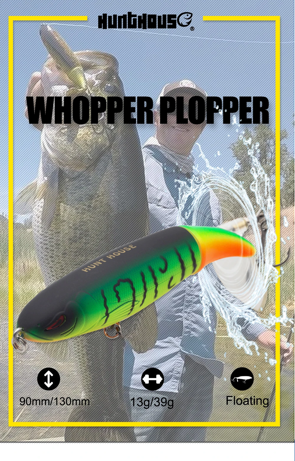 Ваппер plopper leurre 9 см woper Поппер 9 см 13 см 39 гр 90 130 Рыбалка наживка из твёрдого пластика Топ воды приманки