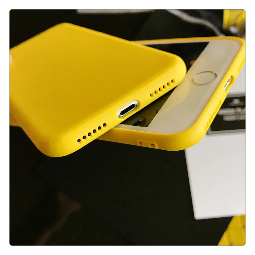 Case For iPhone 6 7 8 Candy yellow Colors Soft TPU luxury Cover Silicon Phone Cases For iPhone 6 6s 7 8 Plus X XS MAX XR Coque Case For iPhone 6 7 8 Candy yellow Colors Soft TPU luxury Cover Silicon Phone Cases For iPhone 6 6s 7 8 Plus X XS MAX XR Coque