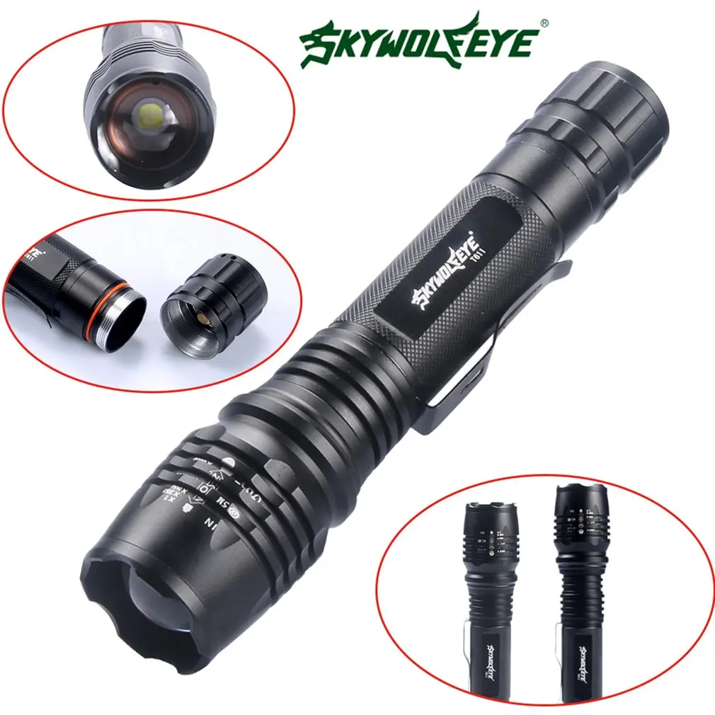 

T611 Telescopic flashlight Portable Powerful Practical Tactical LED Flashlight Super Bright For Hiking and Camping