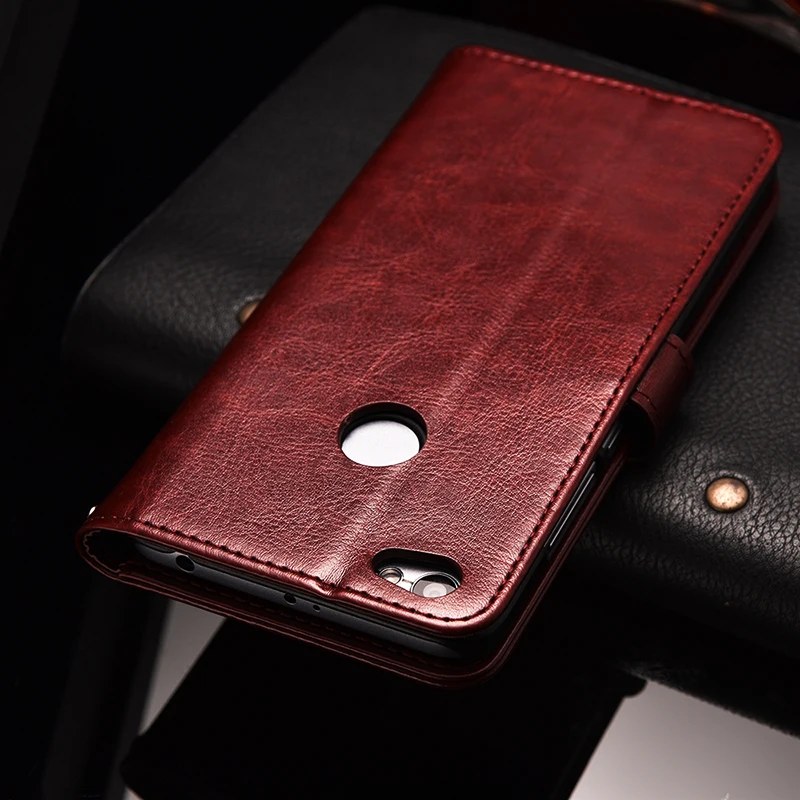TOMKAS Wallet Case For Xiaomi Redmi Note 5A Case Flip Cover Plain Business Cases For Redmi Note 5A With Kickstand (8)