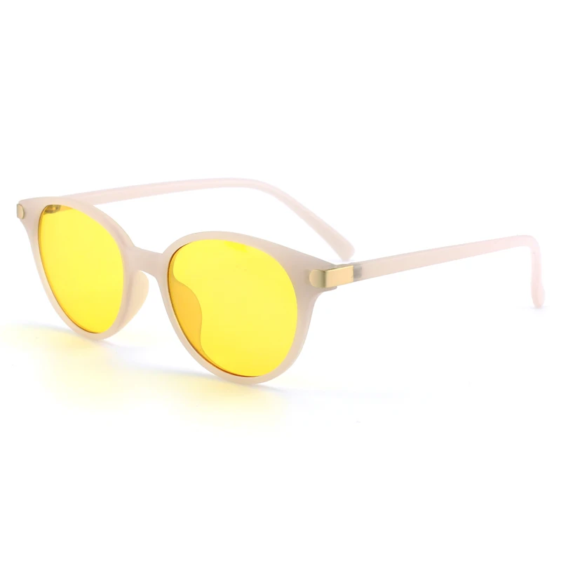 CGID ретро анти синий светильник компьютерные очки для ПК игр с круглой оправой TR90 защита UV400 желтые линзы для женщин CY38 - Цвет оправы: C04 Mixed A4