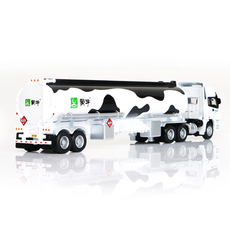 1:76 Die-casting Alloy Metal Fukuda Oman Dairy Transport Truck Milk Transporter Car Model Car Toy Miniature Scene All For Layout