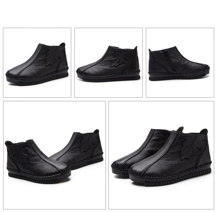 Ylqp/; женские ботильоны из натуральной кожи; женская обувь ручной работы в стиле ретро; ботинки на плоской подошве; женская обувь на плоской подошве; размера плюс 41, 42, 43