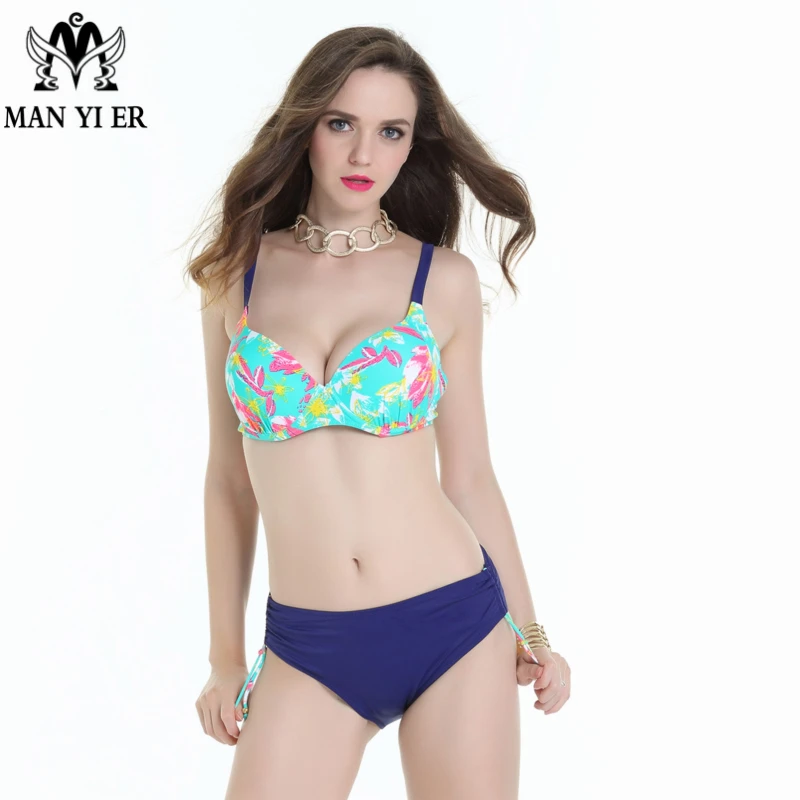 manyier bikinis costume da bagno push up grande tazza bikini set donne costumi da bagno sexy costume da bagno di marca plus size
