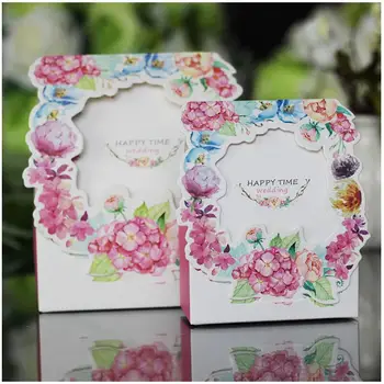 

20pcs Creative Engraving Wedding Favors GIfts Box Decoration Laser Cut Flower Paper Candy Box for Guest Party Supplies
