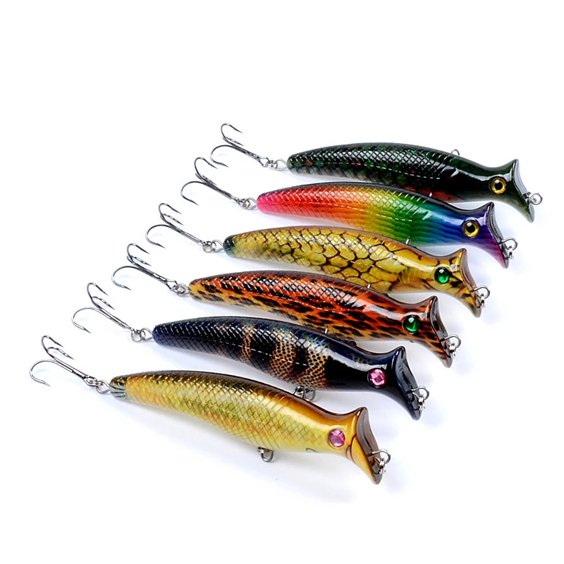 Biwvo Popper 12cm 20g Wobbler For Trolling Fishing Lure Metal Winter Sea Hard Fishing Goods For Fishing Ice Whopper Plopper