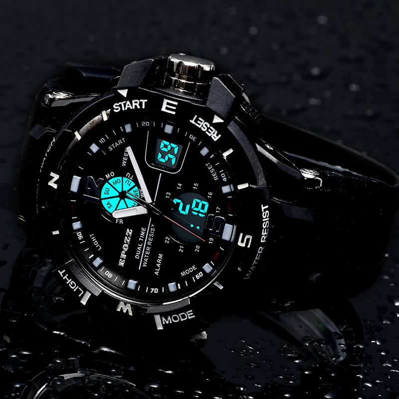 Prix pour Epozz Horloge Mâle De Natation 2016 Mode Numérique Affichage Analogique Hommes Sport Montres G Style Bracelet En Caoutchouc Relogio Masculino Prix pour Epozz Horloge Mâle De Natation 2016 Mode Numérique Affichage Analogique Hommes Sport Montres G Style Bracelet En Caoutchouc Relogio Masculino