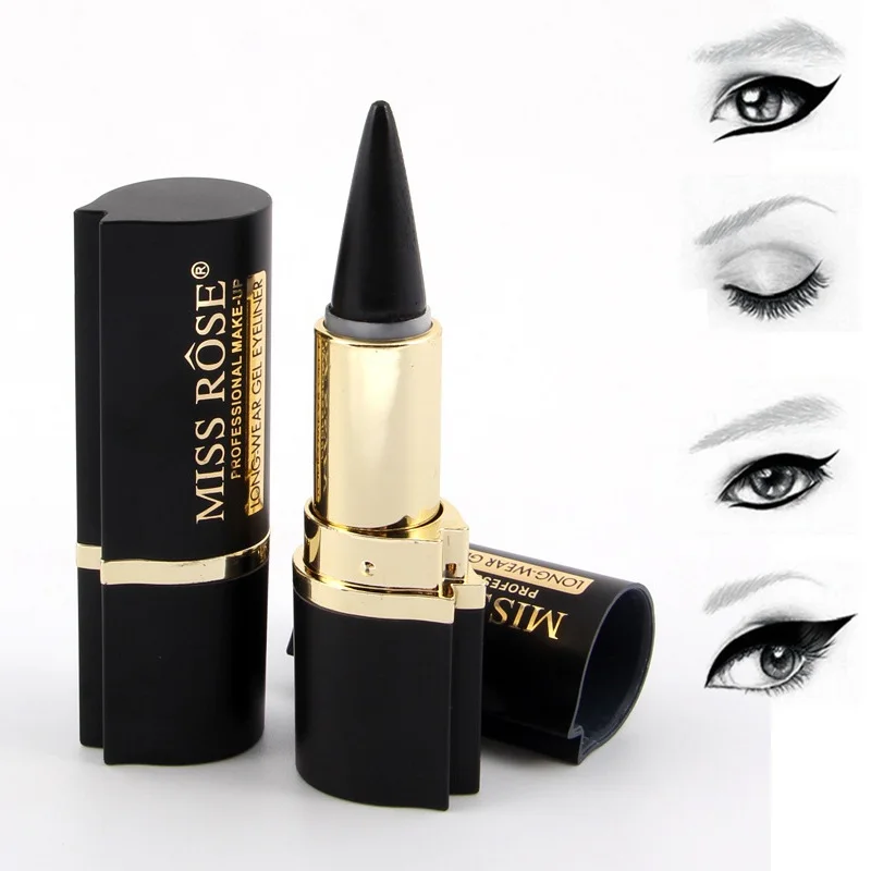 Miss Rose Eye Liner Makeup Kit Long Lasting Matte Black Color