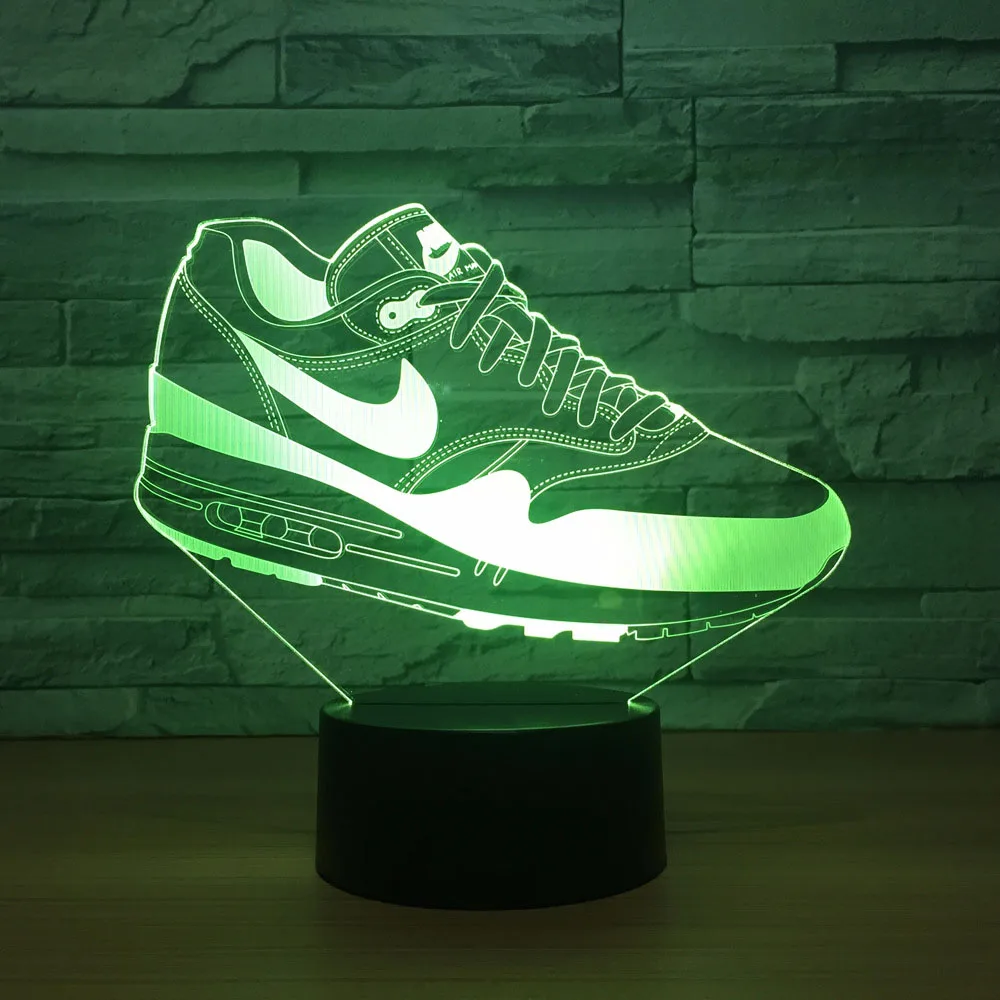 

Creative Usb 3D Led Touch Switch Shoes Shape Atmosphere Night Light For Sports Fans Bedroom Movement Lighting Fixture Desk Lamp