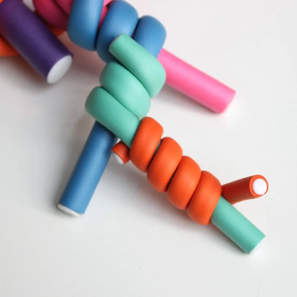 

10pcs DIY curlers for hair soft hair rollers curler Pearl Cotton Hair Roll curls bagels bendy flexi rods spiral magic curl perms