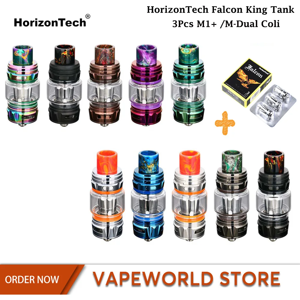 

Original HorizonTech Falcon King Tank Bulb Vape Tank 6ML Atomizer With M1+ M-Dua Coil E CigaretteVS Uwell Crown 4 Tank