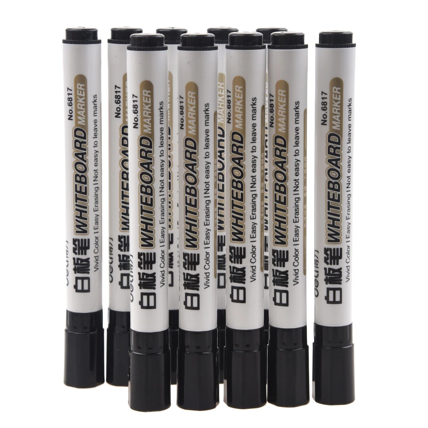 5PACK 10 Black Fine Nip Dry Erase Liquid Chalk Marker Pen for