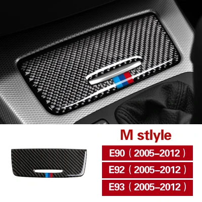 TPIC успешно интерьер углеродного волокна автомобиль коробка для хранения Панель накладка декор Стикеры для BMW E90 E92 E93(2005-2012) 3 серии стайлинга автомобилей - Название цвета: M Style