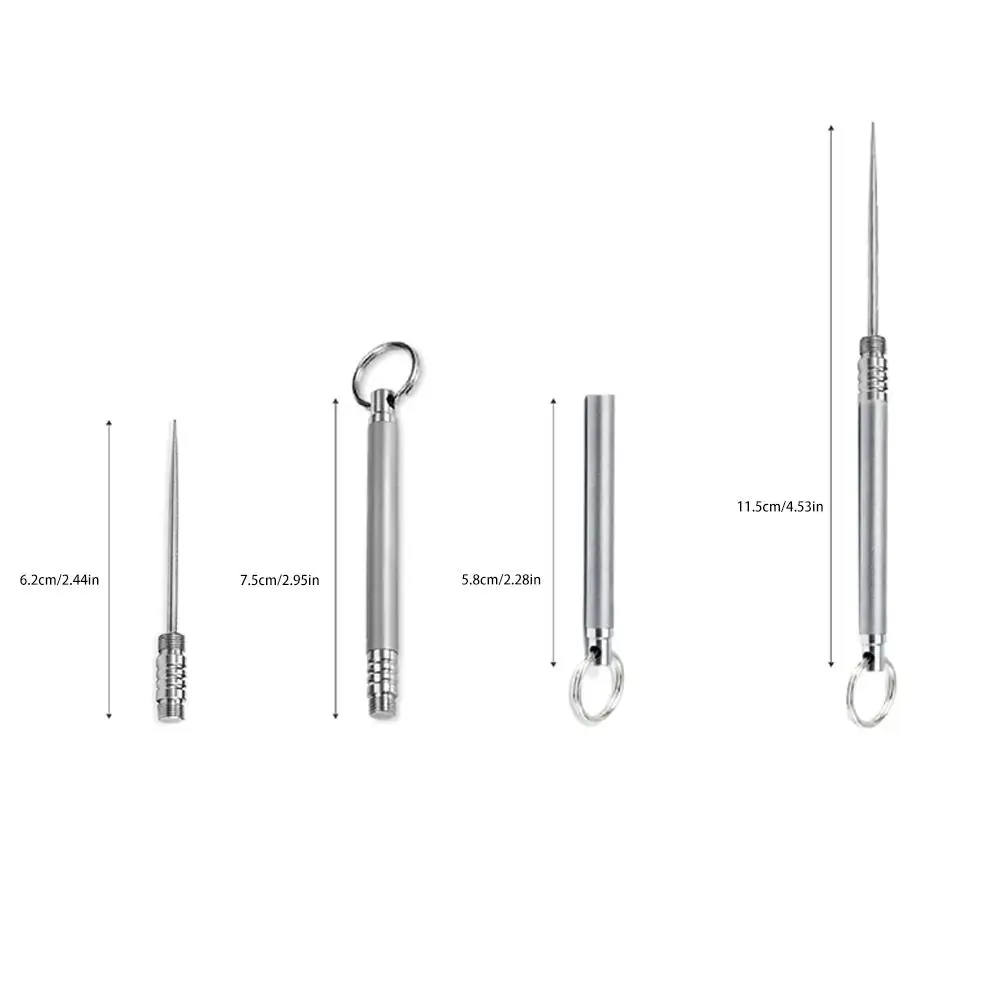 Открытый Кемпинг чистый титан зубочистка экологически чистые фрукты вилка самообороны зубочистка брелок для ключей для выживания инструмент