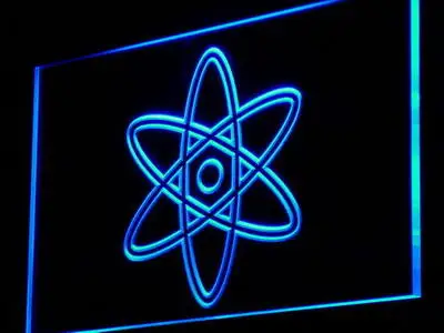 

i891 ATOM Symbol Science Display NEW Decor Neon Light Sign On/Off Swtich 20+ Colors 5 Sizes