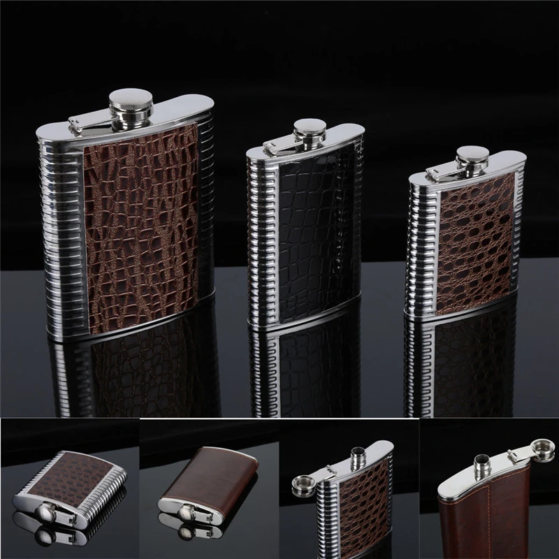 

Flagon Hip Flask Alcohol Whiskey Wine Pot Scotch Flask Stainless Steel Folding Cup Leakproof Bar Stainless Pocket Drink flagon