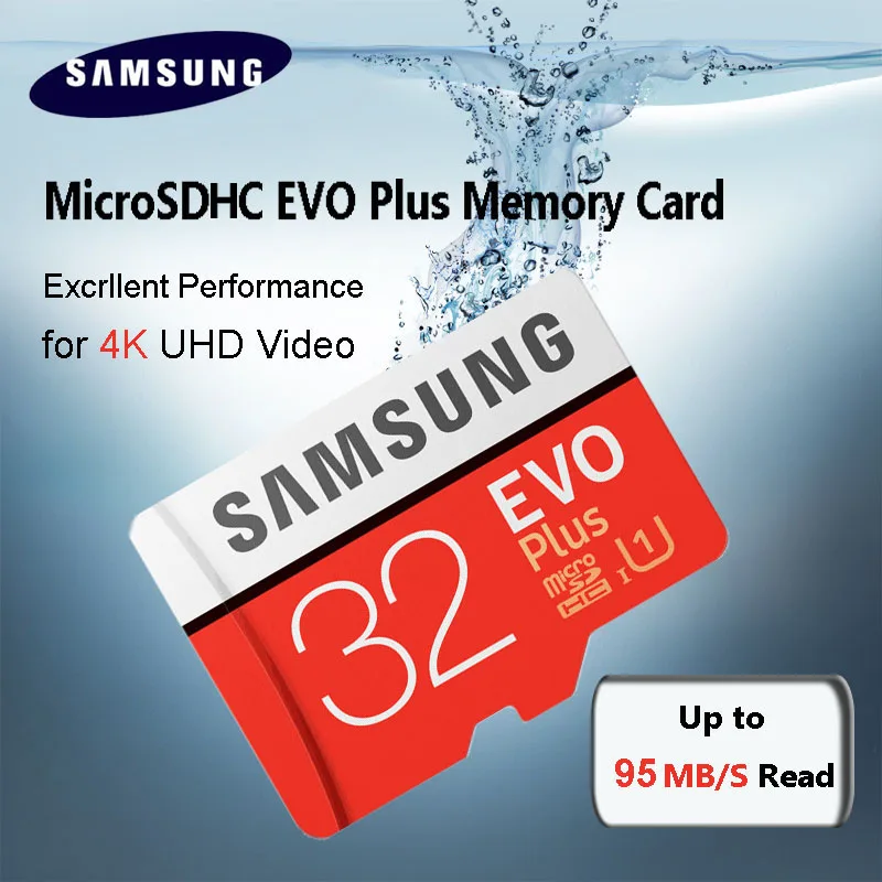 100% Оригинальные SAMSUNG EVO + Micro SD Card 128 ГБ 64 г 32 ГБ Class10 MicroSDHC MicroSDXC UHS-1 карты памяти