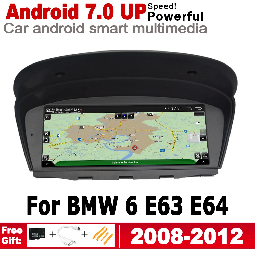 

8.8" HD Screen Stereo Android Car GPS Navi Map For BMW 6 E63 E64 2008~2012 CIC Original Style Multimedia Bluetooth Player Auto
