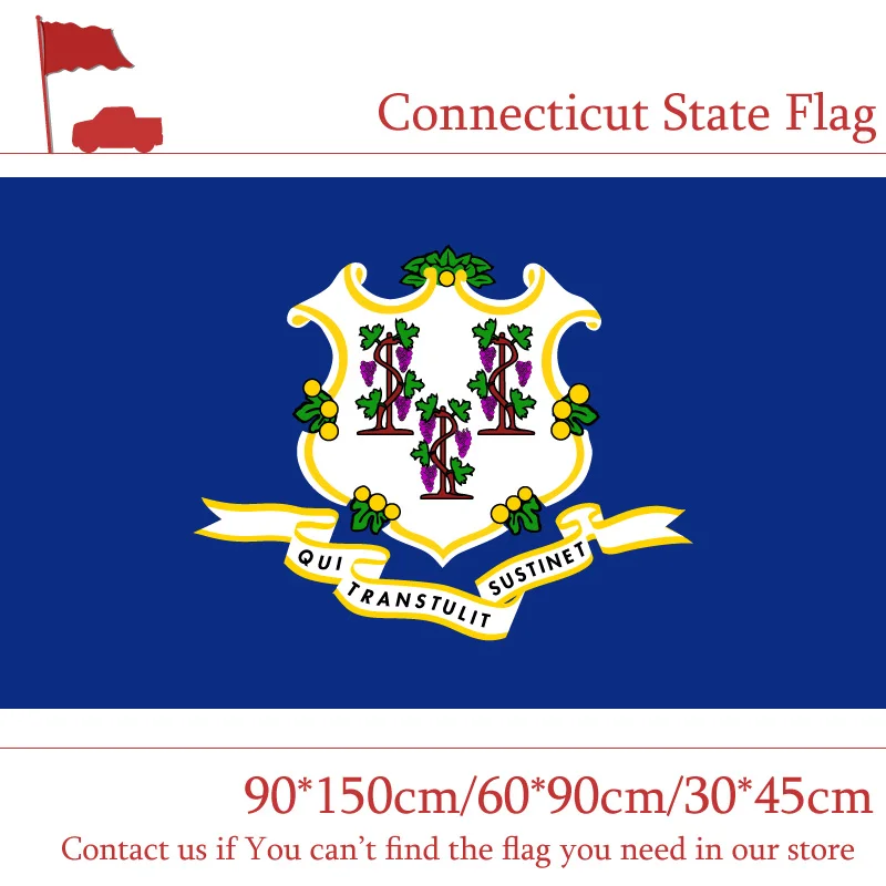 

Free shipping Connecticut State Flag USA 3*5ft Hanging Flag 90*150cm 60*90cm Office Activity 30*45cm Car Flag