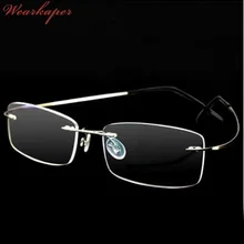 Очки WEARKAPER без оправы из титанового сплава, очки для чтения, очки для женщин, очки для чтения из нержавеющей стали