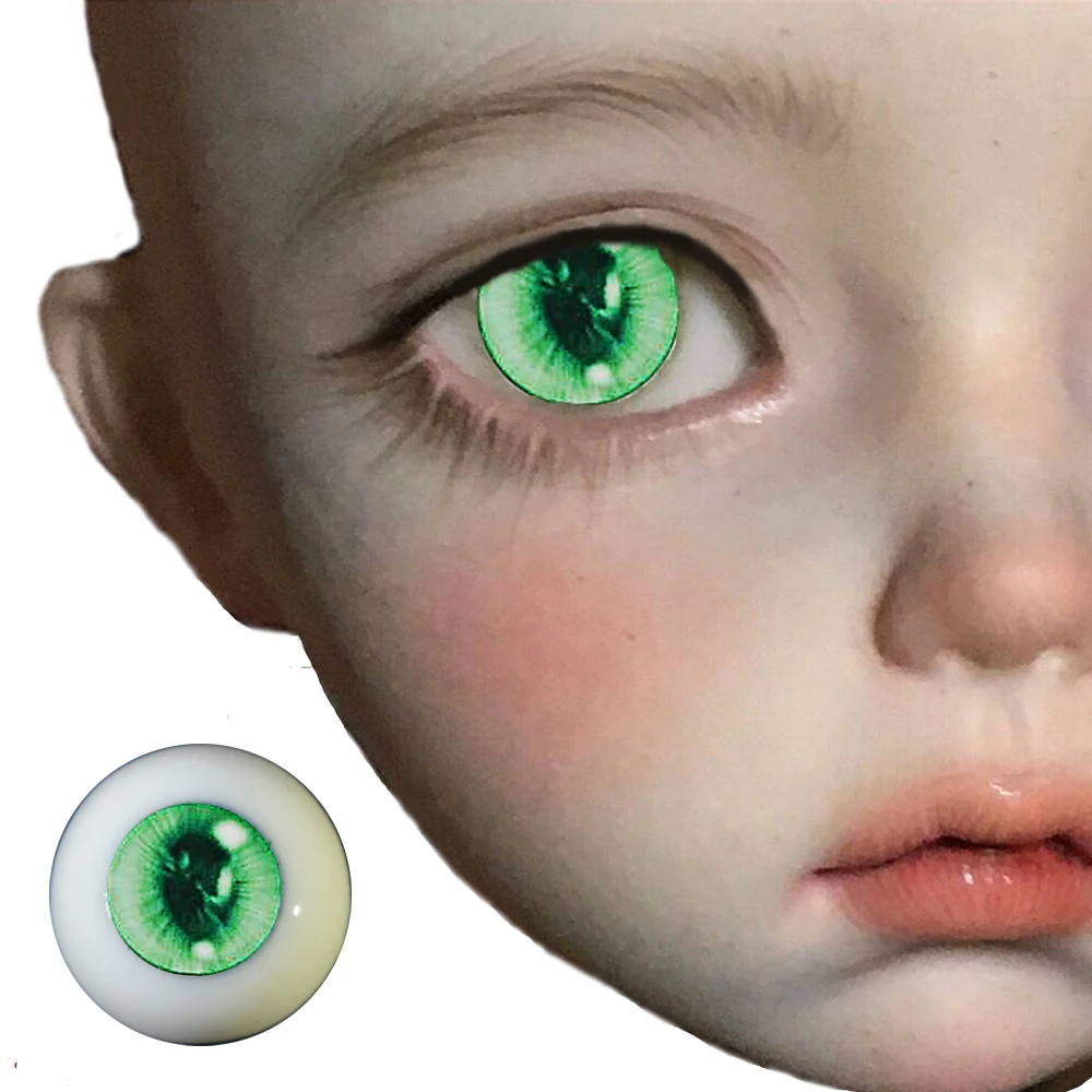 Зеленая пара глаз BJd для 1/3 1/4 1/6 bjd куклы акварельные Мультяшные глаза Bjd sd игрушки