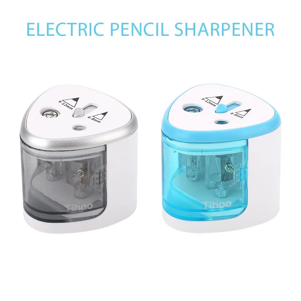 

Two Holes Power Driven Pencil Sharpener Electric Pencil Sharpener Automatic Pencil Sharpener Student Clean Children Durable