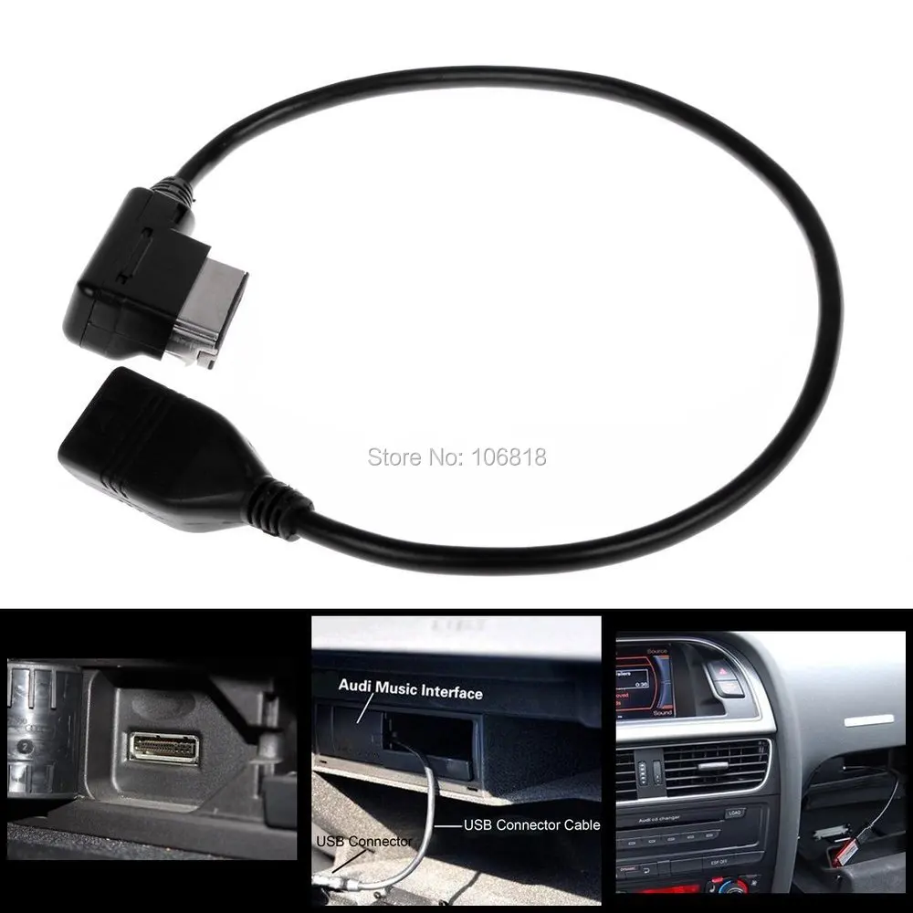 Music Interface AMI MMI MP3 USB Audio Adaptor Cable For Audi A3 A4 S4