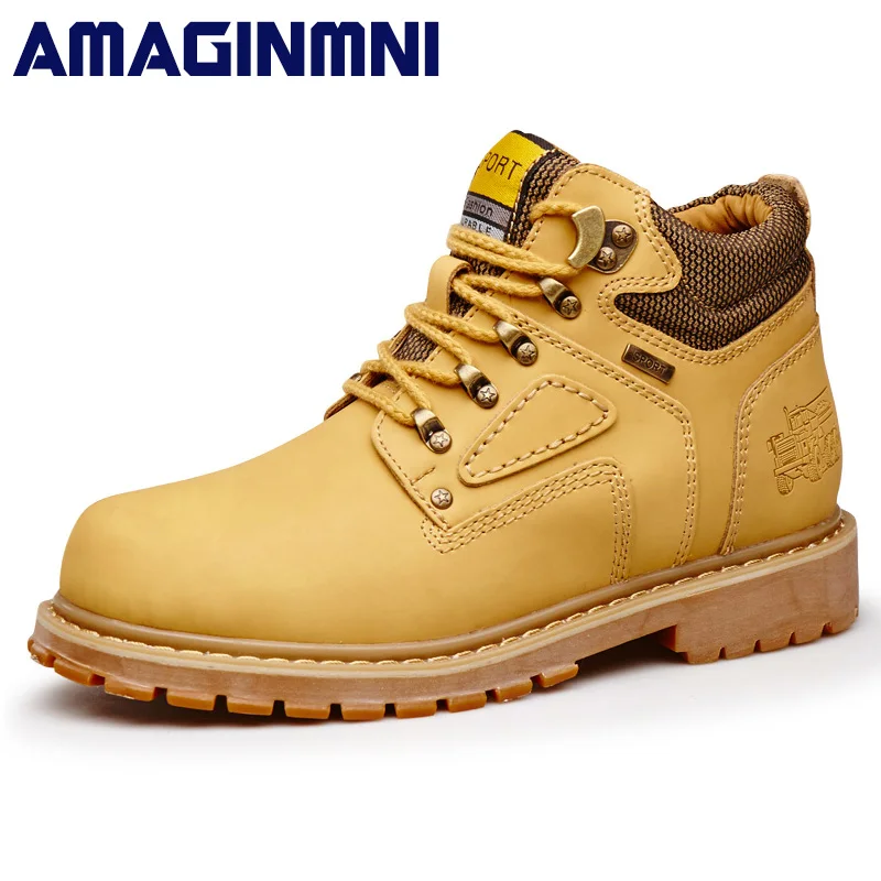 

Brand Super Warm Men's Winter Leather Boots Men Waterproof Rubber Snow Boots Leisure Boots England Retro Shoes For Men Big Size