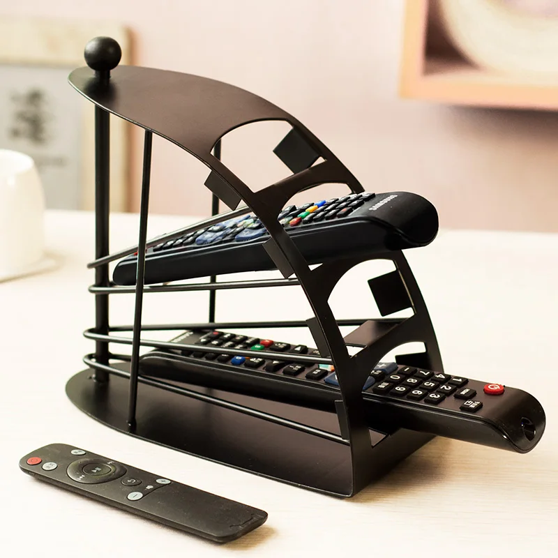 

Creative remote control holder iron storage bins organizer sailing boat iron table decoration home room decor
