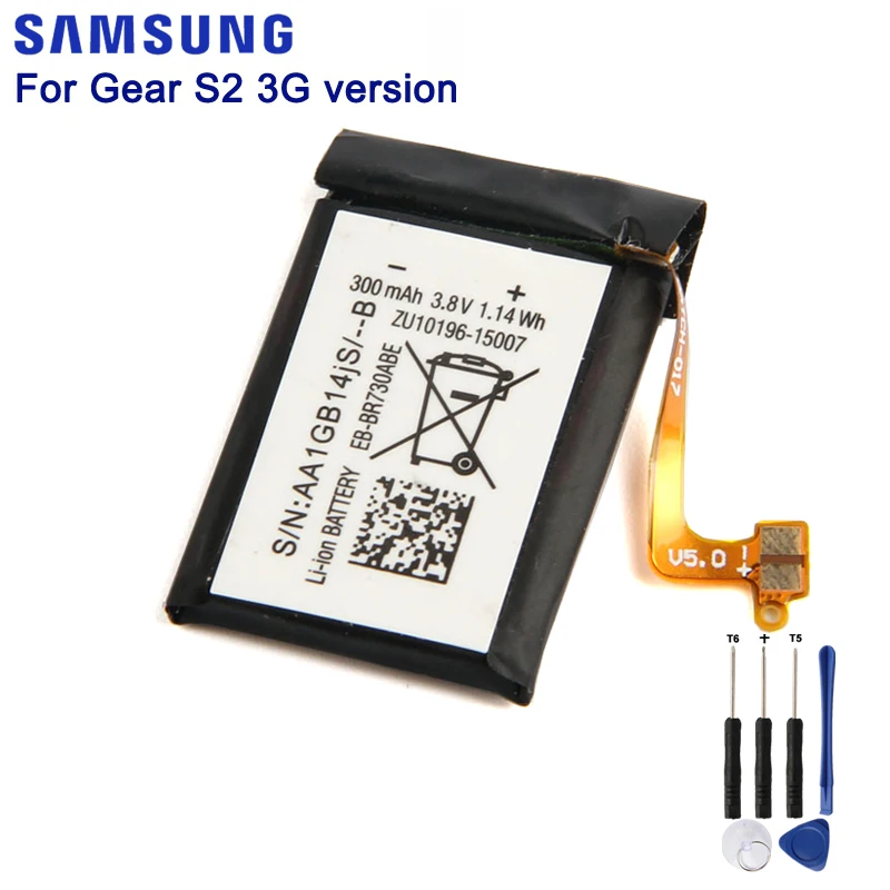 Samsung EB-BR730ABE Батарея для samsung Шестерни S2 3g R730 SM-R730A SM-R730V R600 R730S R730T SM-R735 Батарея 300 мА-ч