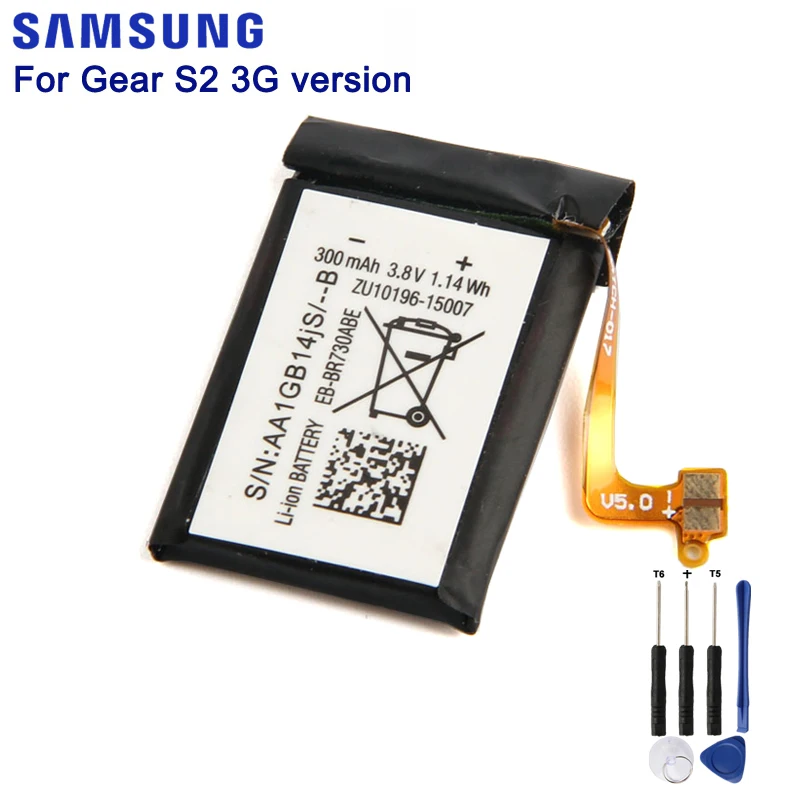 

Samsung Original EB-BR730ABE Battery For Samsung Gear S2 3G R730 SM-R730A SM-R730V R600 R730S R730T Replacement Battery 300mAh
