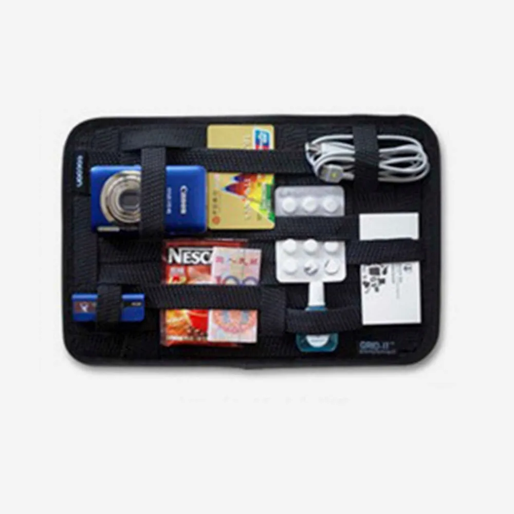 

Elastic Storage Plate Board Organizer Case Data Cable Power Pack Charger Digital Organizer Cosmetics Storage