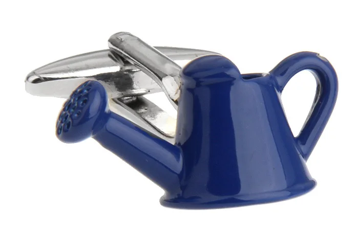 

Free Shipping New Arrival Novelty Cufflinks Funny Blue Copper Watering Pot Design Best Gift For Men Cuff Links Wholesale&retail