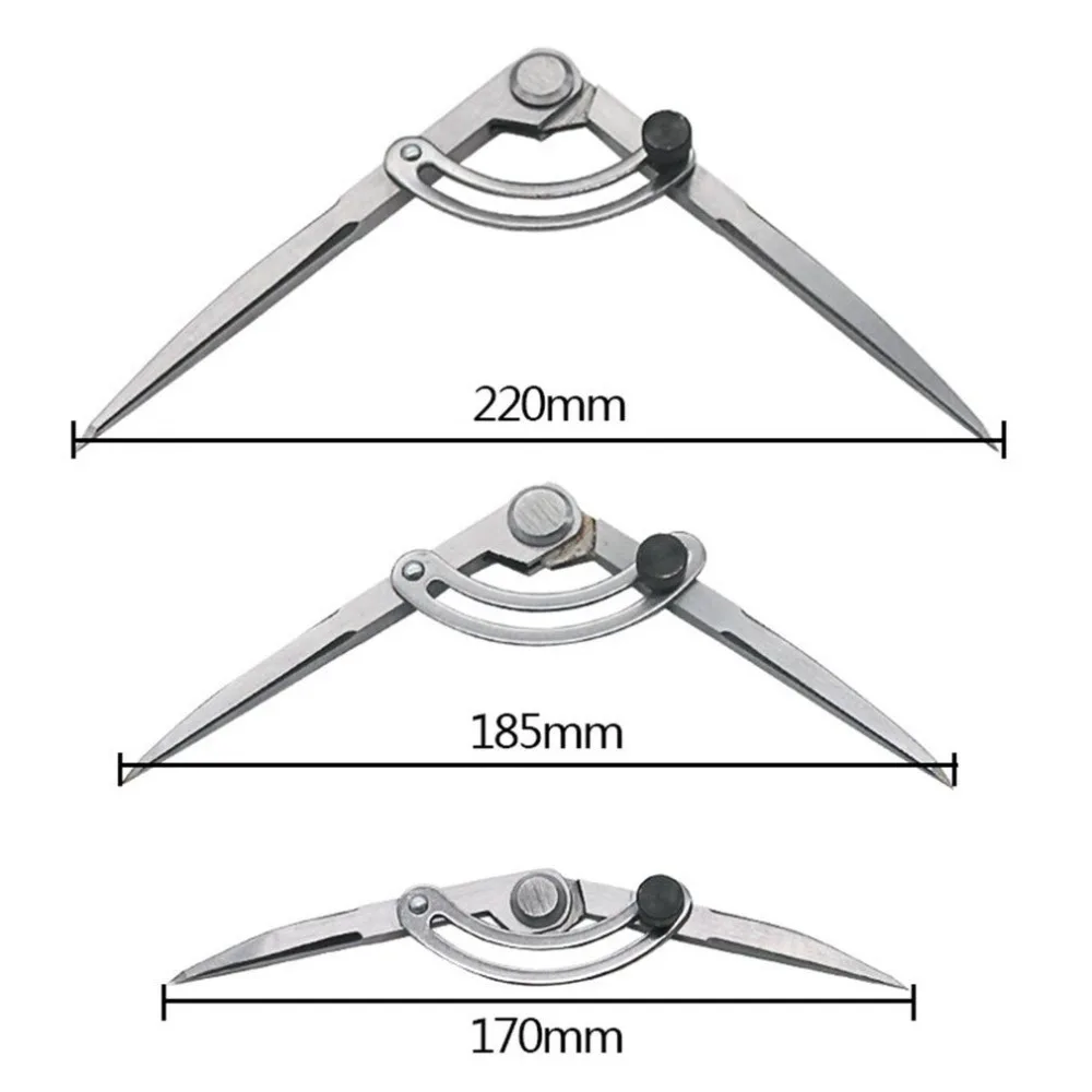 

Adjustable Leather Craft Rotating Tool Scriber Wing Divider Edge Creaser DIY Sewing Leather Metal Craft Marking Tool 3 Sizes