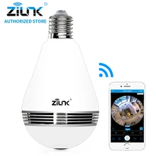 ZILNK Горячая мини лампа светильник WiFi камера рыбий глаз 1080P HD Беспроводная ip-камера 360 градусов Панорама объектив Поддержка 128 ГБ TF Карта