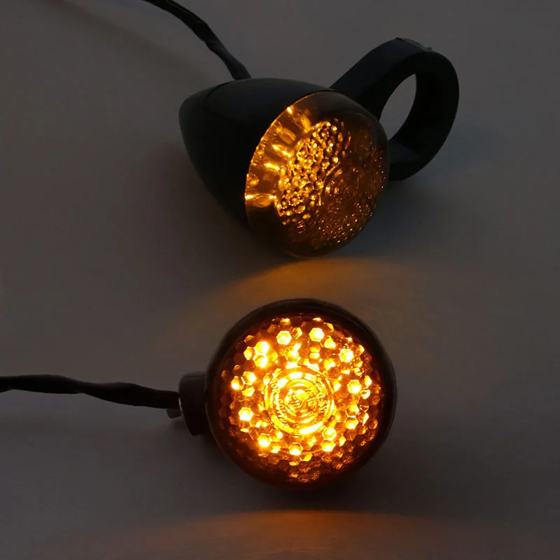 4pcs/set  Bullet Motorcycle LED Turn Signal Light Indicator Blinker Lamp Amber
