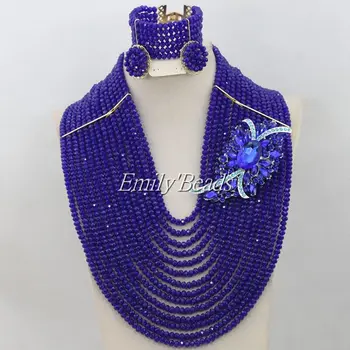 

Latest Design Party/Wedding Amazing African Beads Jewelry Set Crystal Beads Necklace Set Nigerian Wedding Free Shipping AIJ129