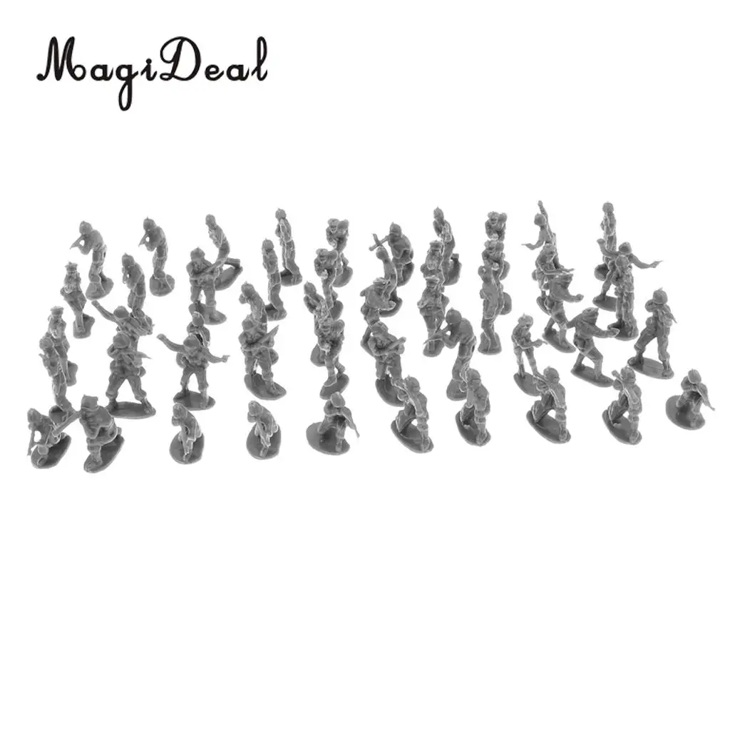  Pack of 400pcs Mini Army Base Set Accessory - 2cm Toy Soldiers Figurine Model Kids Collection -Black