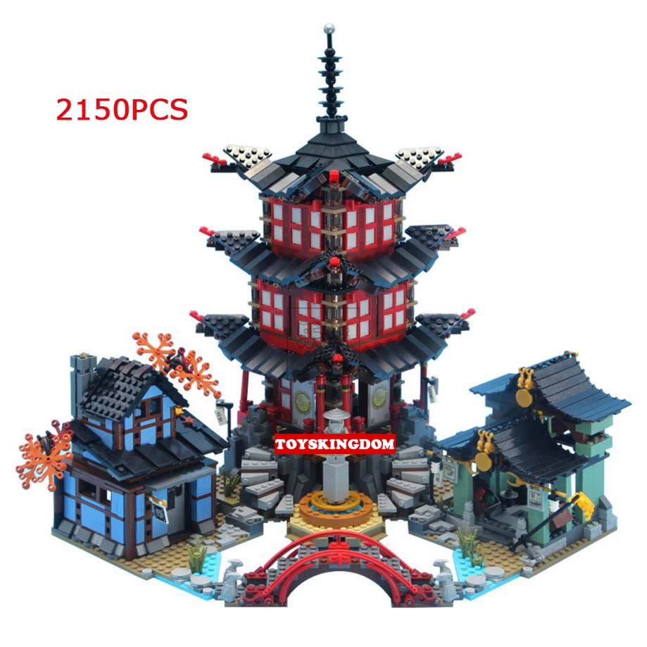 

Hot ninja city Temple of Airjitzu go moc Building Block Kai Zane Jay Wu Cole nya lloyd figures scene bricks 70751 toys for gifts