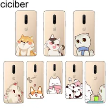 ciciber Cute Animal Dog Cat Phone Case For Oneplus 7 Pro 1+7 Pro Soft TPU Cover for Xiaomi 9 Coque For Redmi Note 7 6 Pro Fundas