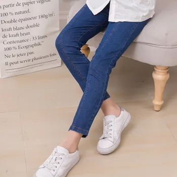 

Blue Girls Jeans Ankle-Length Denim Pants Girls Trousers For 3 4 6 8 10 12 Year Old 2020 Fashion Kids Clothes RKP175028