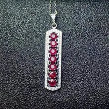 Подвеска с рубином для мужчин и женщин,, серебро 925 пробы, натуральный цвет, рубин 0.15ct* 7 шт, драгоценный камень# T18103006