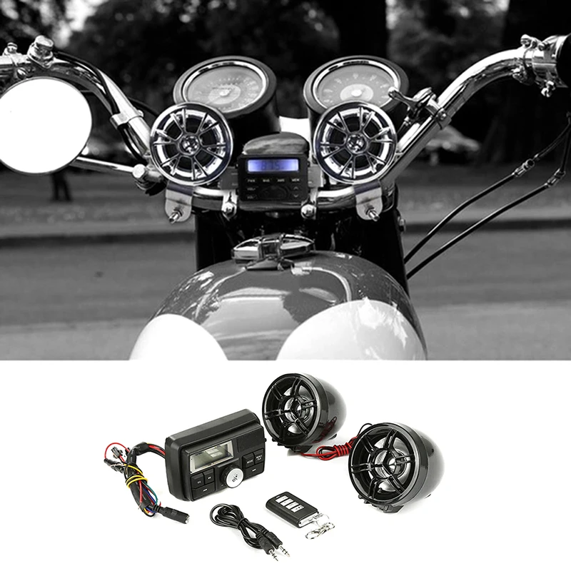 USB/SD/TF FM Радио Стерео Мотоцикл Руль аудио Радио система MP3 колонки bluetooth мотоцикл