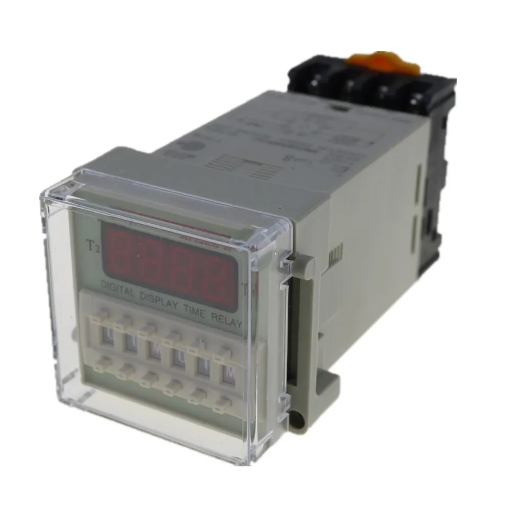 Digital display time relay DH48S DH48S S cycle control relay 0.1S 99H 8PIN with base DC12V/24V